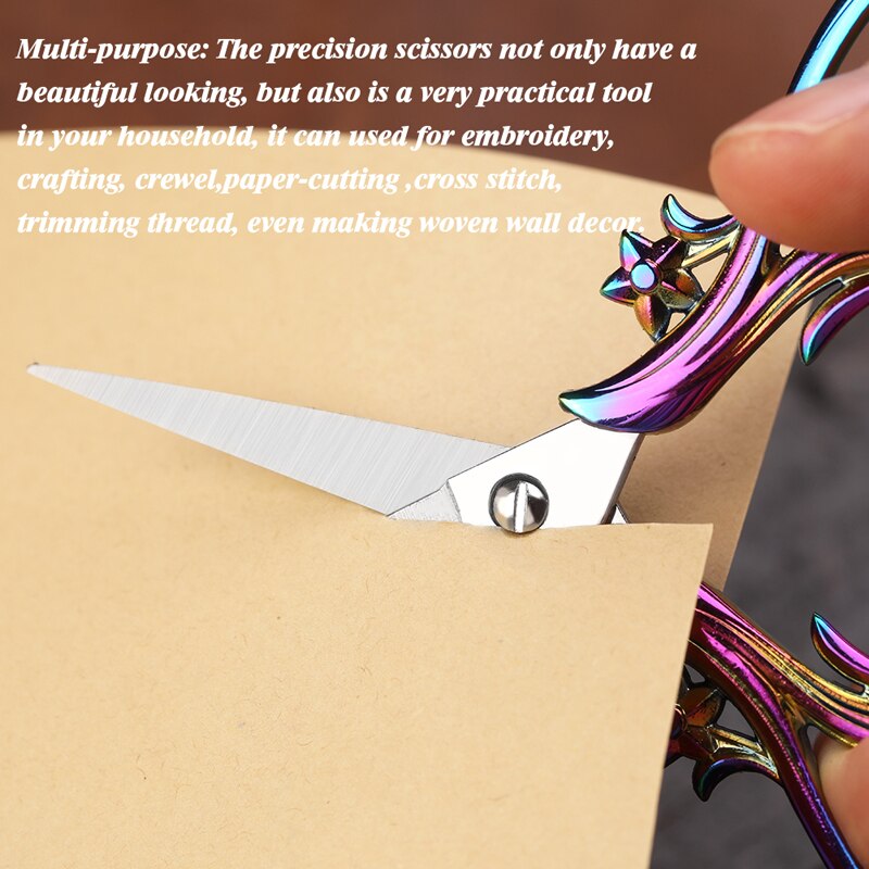 SHWAKK European Retro Scissors Cross Stitch Antique Vintage Scissors Thread Embroidery Scissor Sewings For Handicraft DIY