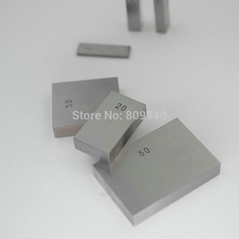 Precisie 10Mm 20Mm 30Mm 40Mm 50Mm 100Mm Blok Gauge Meet Gage Blok Stalen Vierkante gage Meten Schuifmaat Micrometer