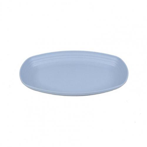 Attractive Dessert Plate Stackable Easy to Use Plastic Multi-purpose Heat-resistant Meal Plate: Blue