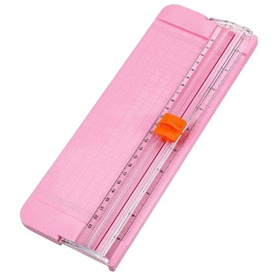 JIELISI 9090 Mini Small Slide Cutter Cut Paper Cutter Cutter Color:Pink: Default Title