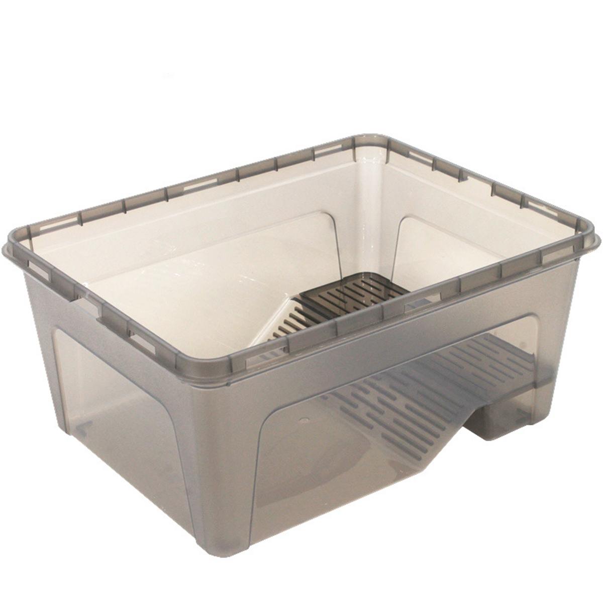 Recipiente de plástico transparente para acuario, recipiente de alimentación para cría de peces, caja de aislamiento para reptil de insectos, jaula para mascotas, suministros para terrarios