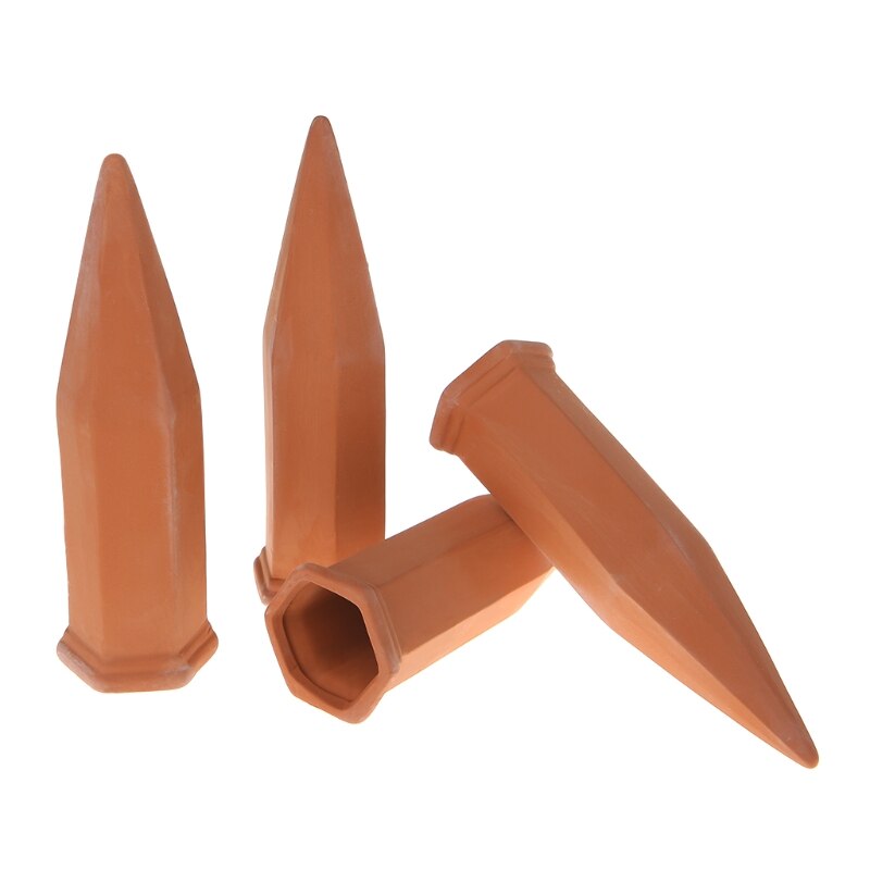 Espigas de autorriego de cerámica para plantas, 4 piezas, riego automático por goteo de flores