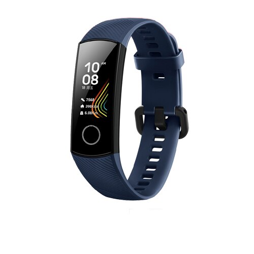 Huawei-pulsera inteligente Honor Band 5 Original, pulsera con control del ritmo cardíaco, presión del sueño y del oxígeno en sangre, detección AMOLED, para natación: CN Blue Standard