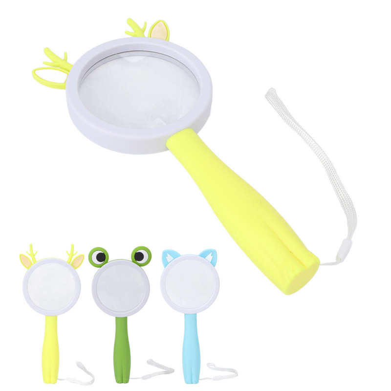 Handheld Magnifier Cute Appearance Kids Reading Magnifier for Kids Science Experiment