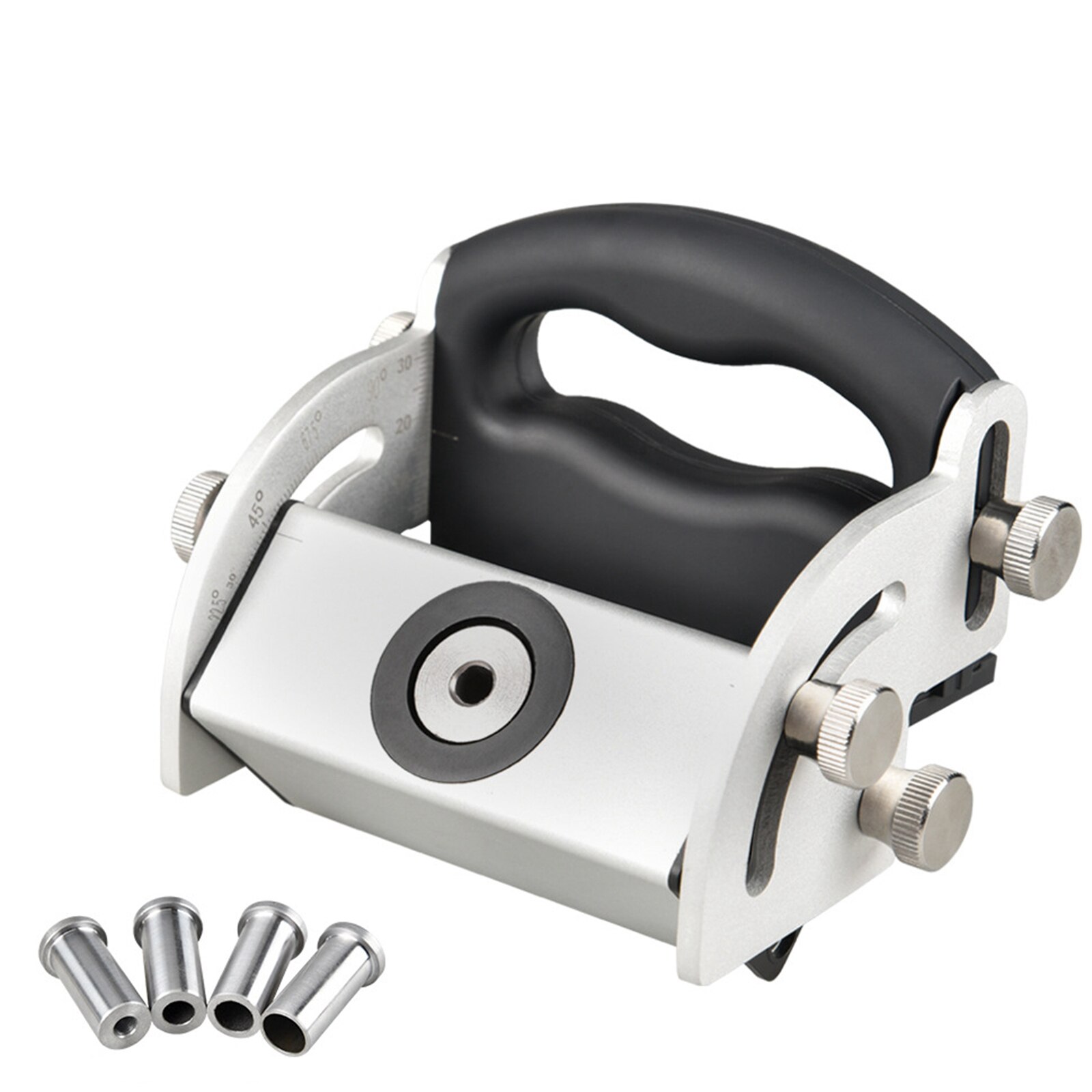 Multifunction Power Tool Metal Drills Set Carpentry Tools Woodworking Oblique Hole Locator Wood Splicing Installation Tool: Silver