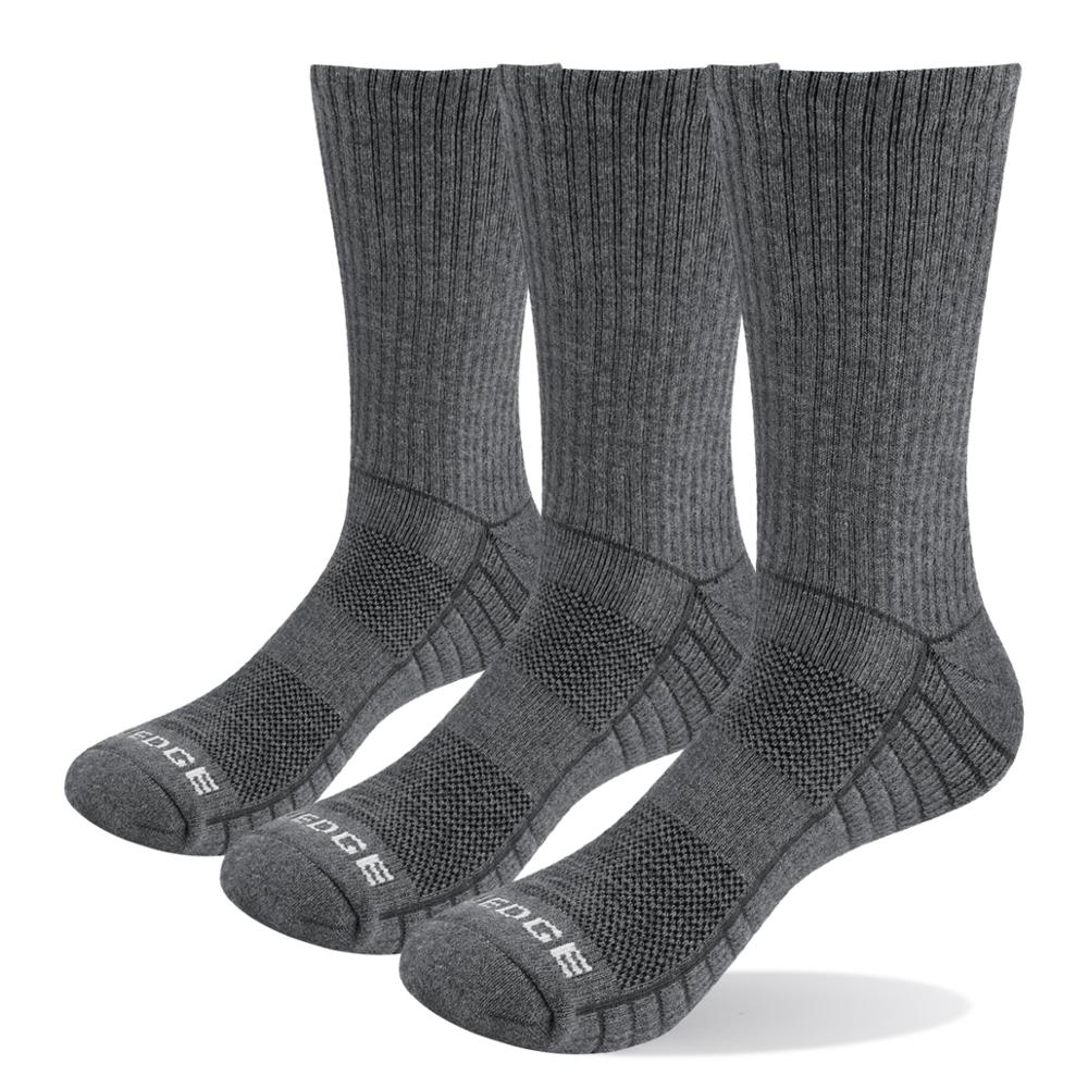 YUEDGE 3 pairs of socks men's black socks white socks formal cotton socks brand breathable work casual socks: 1901DGY / L(Men 6.5-9.5 US)