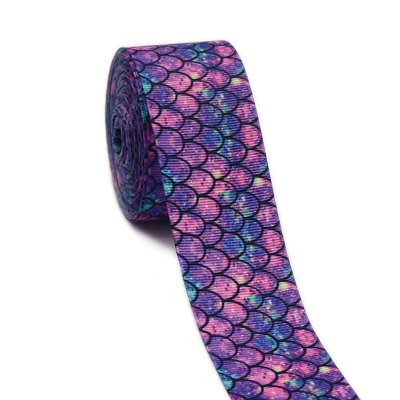 5 Yards 1.5" 38MM Purple Starry Sky Printed Ribbon For Hair Bows DIY Crafts Handmade Accessories Y2020121703