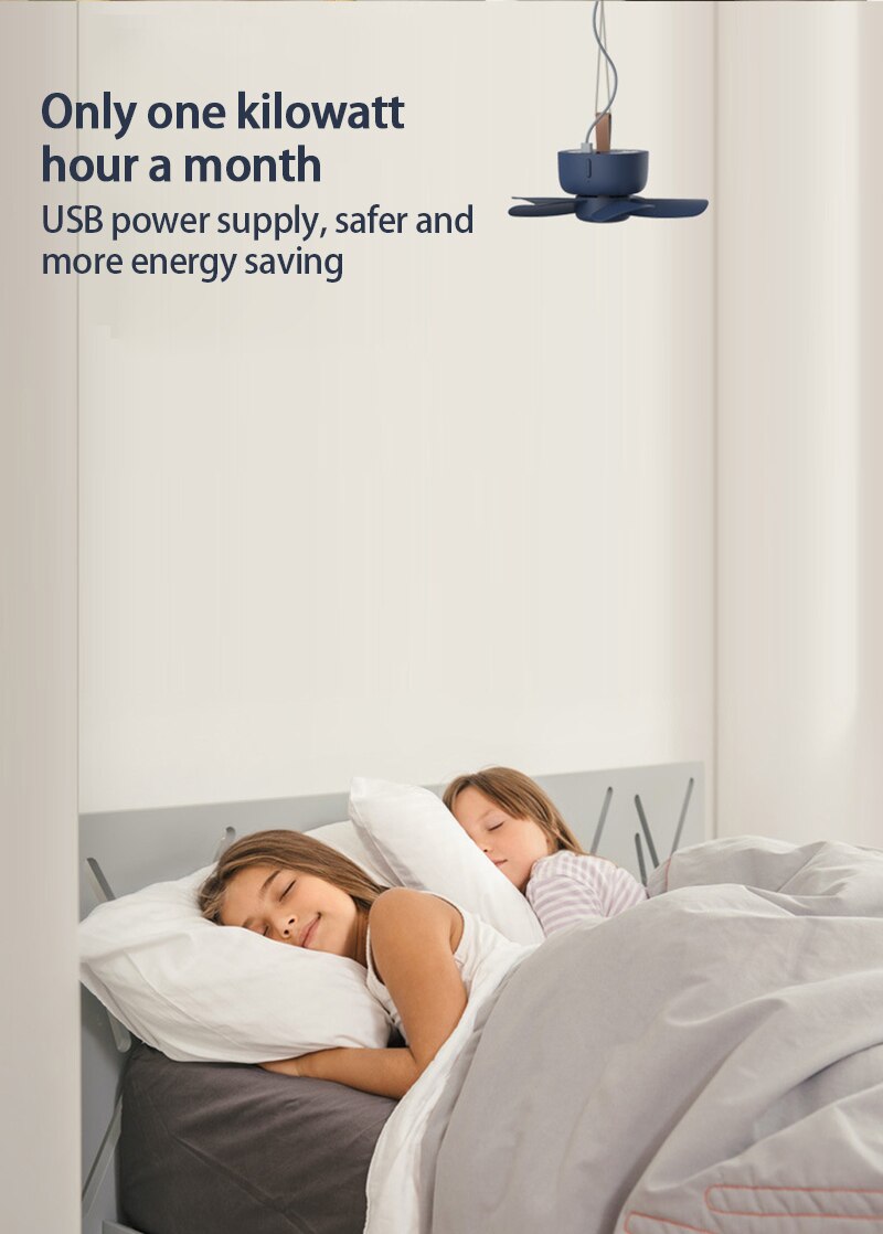 Afstandsbediening Usb Plafond Ventilator Timing 4 Versnellingen Plafond Ventilator Cooling Opknoping Ventilator Voor Tent Bed Camping Outdoor Woonaccessoires
