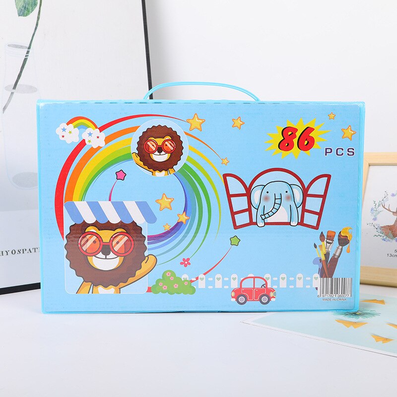 86 set drawing drawing color pencil crayon crayon watercolor glue with children children set