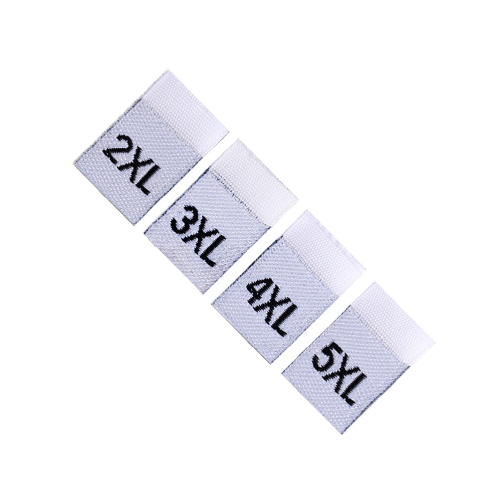 500PCS Clothes Size Labels Folded Cloth Labels General Woven Size Mark Practical Clothing Size Labels for Store Home Use White