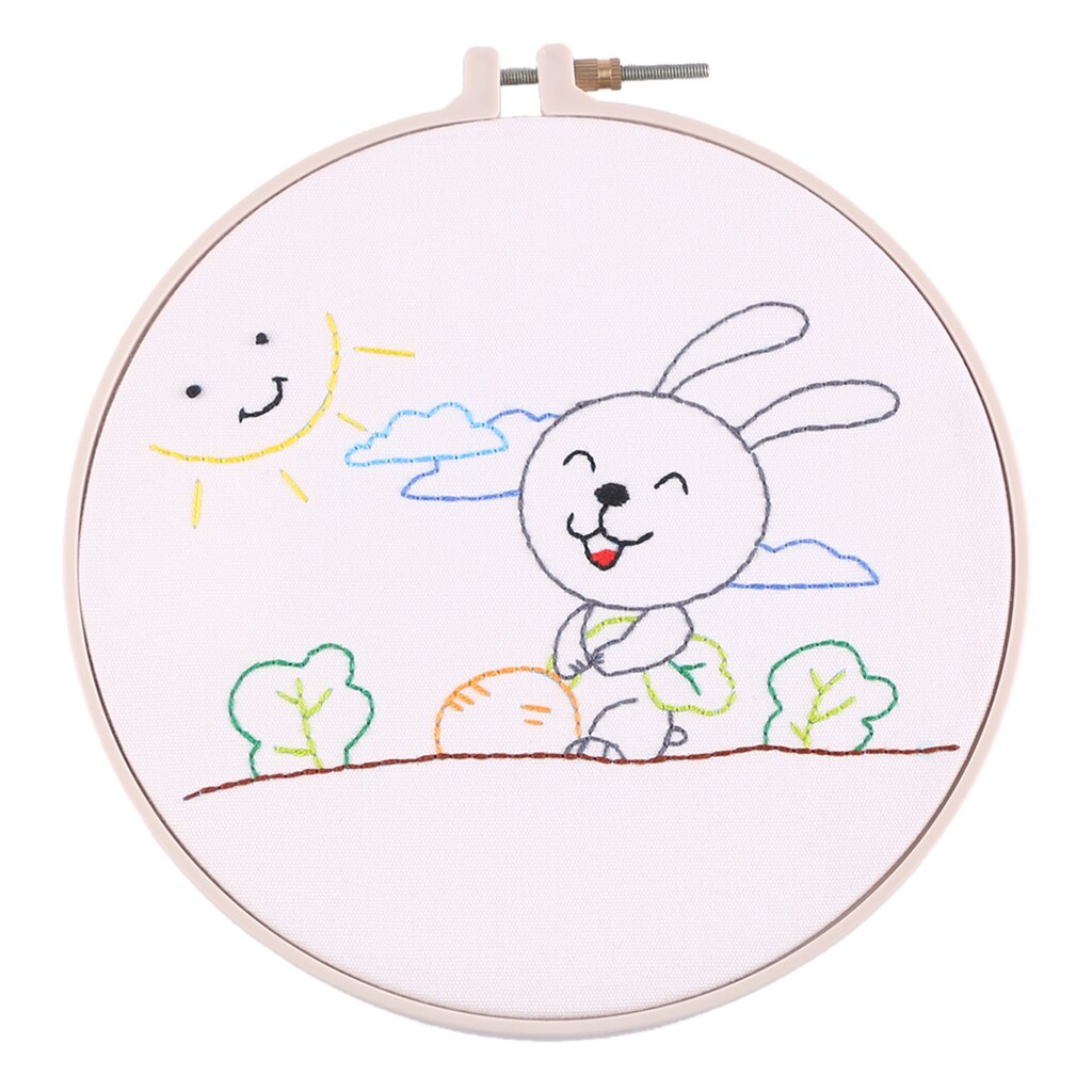 Coelho fofo em ponto cruz incluído: desenhos de fios em tela bordada,