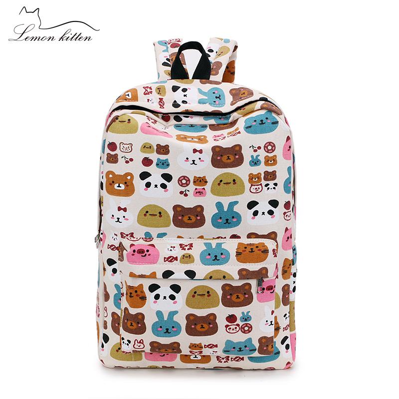 Cartoon Graffiti sac à dos toile femmes sac à bandoulière meilleur voyage adolescent fille garçons école sac à dos femme sac à dos sac à dos: as show 3
