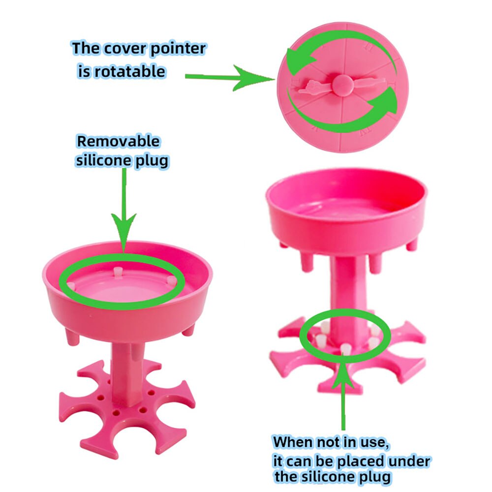 Verbeterde 6 Borrelglas Dispenser Fles Schoten Whisky Glazen Houder Dispenser Met Draaitafel Thuis Bar Party Games Drinken Tool