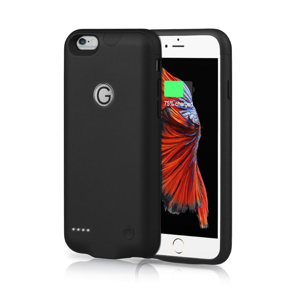 Voor Iphone 6 6 S Power Bank Opladen Gevallen 2500 Mah Batterij Oplader Case Charger Ultra Slim Externe Back Pack