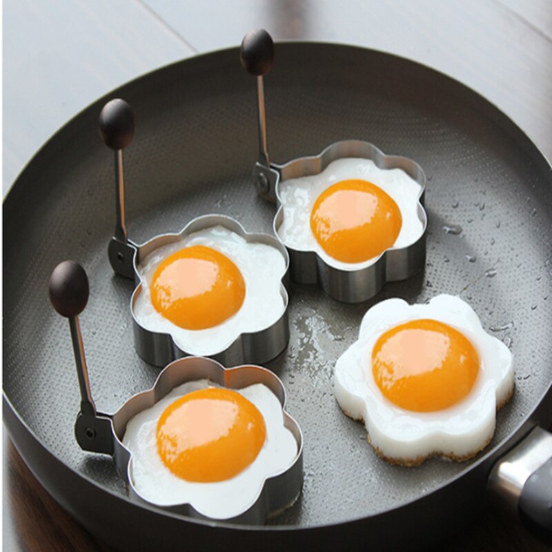 1 set Stainless Steel Fried Egg Mold Pancake Ring bluesky Heart start Round Shaper cooking tools kitchen accessories
