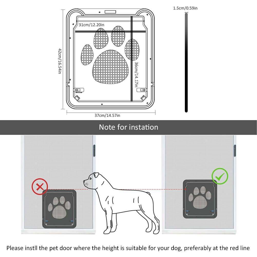 Hond Kat Deur Multifunctionele Magnetische Automatische Lock Huisdier Deur Innovatieve Gaas Raam Deur Voor Honden Katten