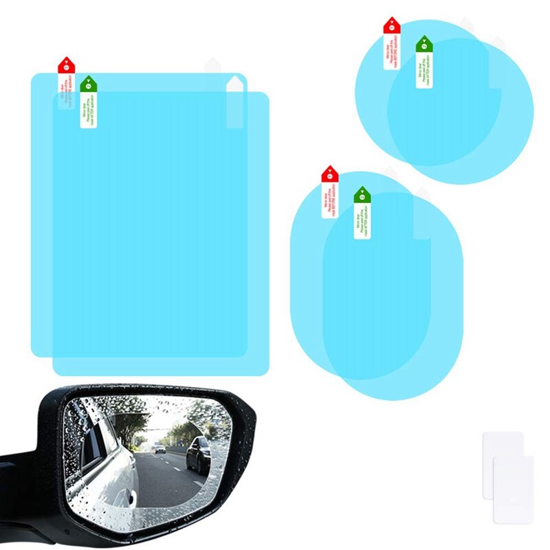 6 stk bil bakspejl film bil sidespejl antirefleksfilm nano film anti-tåge regn vandtæt membranbeskytter bil bagud