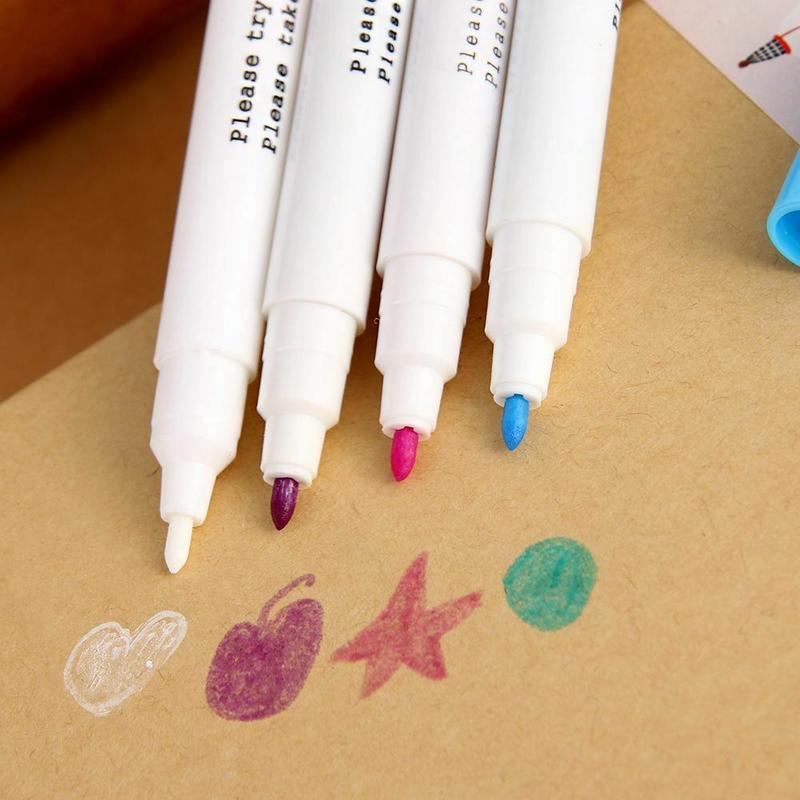 4 Packs Stitch Markers Soluble Cross Stitch Water Erasable Pens Grommet Ink Fabric Marking Pens DIY Needlework Sewing Supplies
