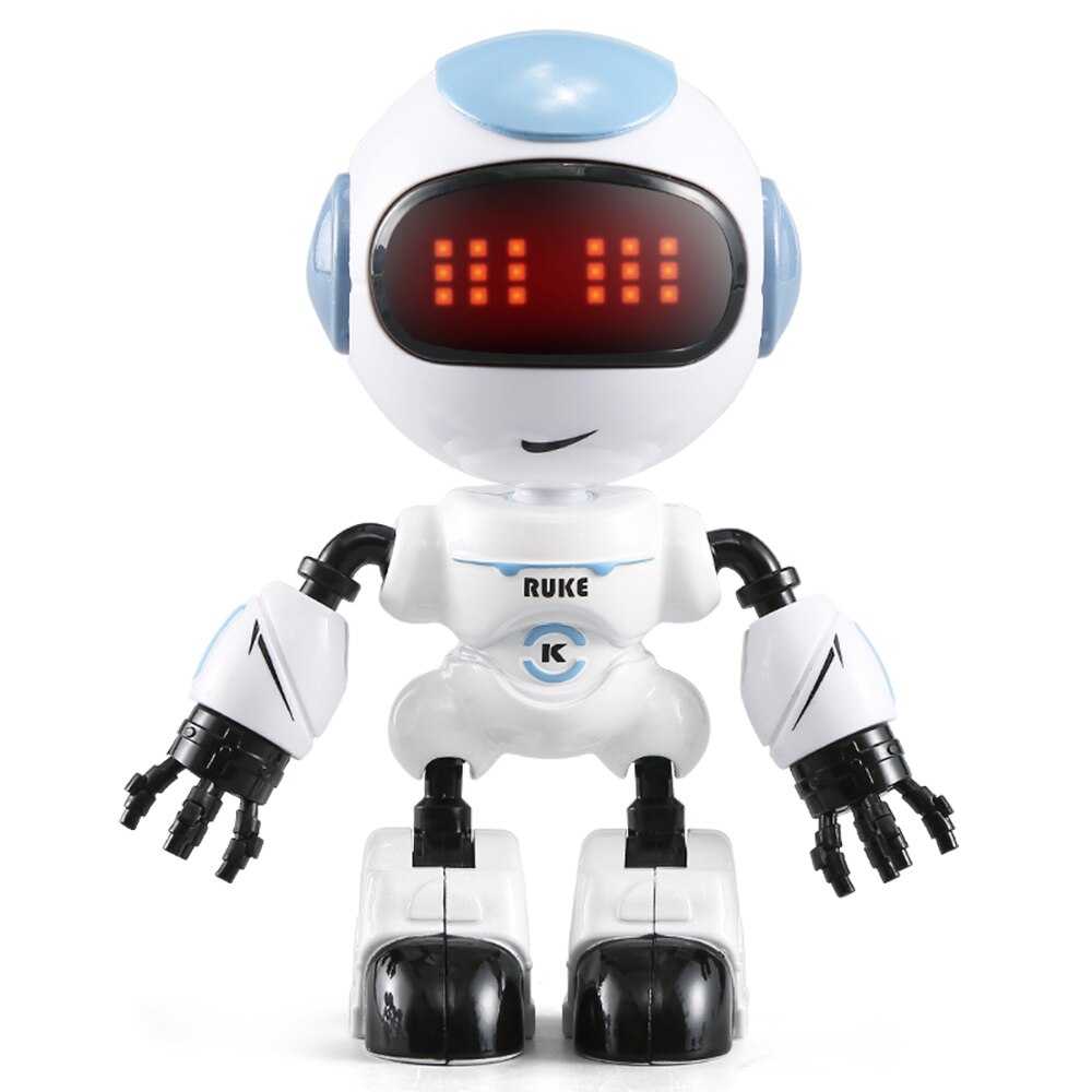 Intelligente Vroege Onderwijs Kinderen Rc Robot Touch Control Smart Mini Legering Robots Speelgoed Voor Jongens Meisjes Met Led licht: R8 Blue