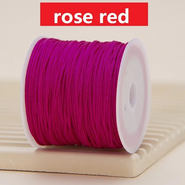 Corda in nylon per braccialetti, cordoncino per annodare cinese, filo per perline in nylon per braccialetti intrecciati, collane con perline e macramè