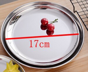 Europese Stijl Diner Platen Goud Eettafel Plaat Serveren Gerechten Ronde Plaat Cake Lade Westerse Steak Ronde Lade Keuken Platen: 17cm mirror