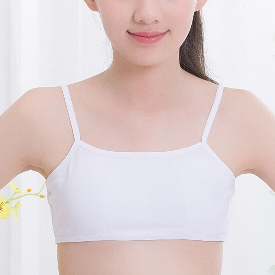 Cotton Kids Bra Wireless Training Bras Puberty Girls Underwear Girl Sport Bras Teenage Full Cup Seamless Underwear 8-15Y