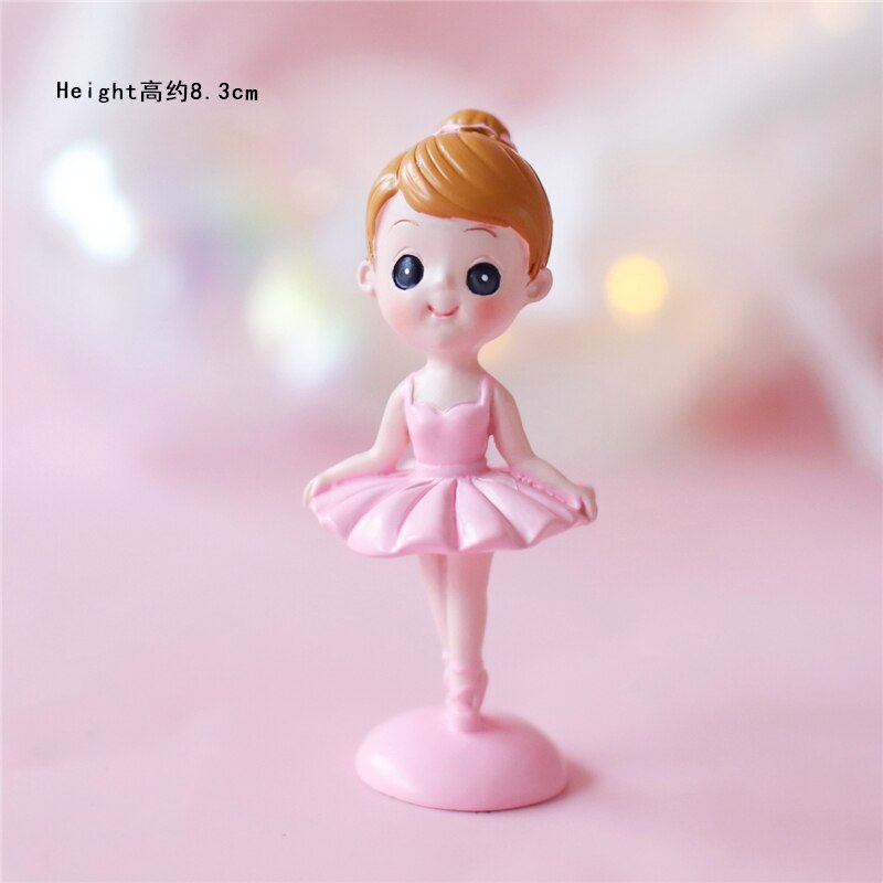 Nobele balletmeisje taarttopper voor verjaardagsfeestjes gouden haarbalboog dessertdecoratie babyshower kind bakken liefde: Balletmeisje b