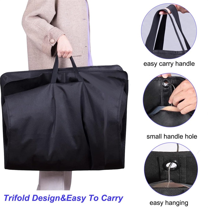 Housse de transport pour vêtements de voyage portables, protection anti-poussière, sacs de rangement pour vêtements, manteaux, robes de smoking