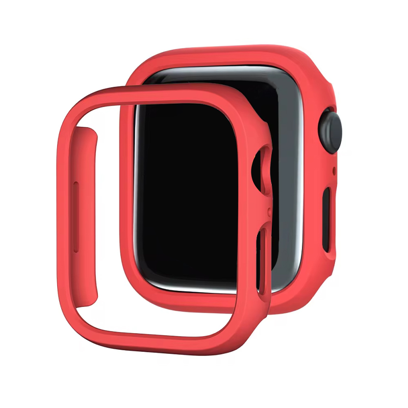 Matte Case For Apple Watch 44mm 40mm 41mm 45mm Hollow out Screen Protector PC Frame Cover apple watch Series 9 8 7 6 5 4 se