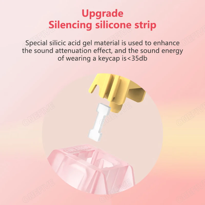 Outemu Silent Peach V3-schakelaar Gesmeerd Stille Citroen V3-schakelaars Mechanisch toetsenbord Lineair Tactile 5Pin swap PA66 Pre Lubed POM