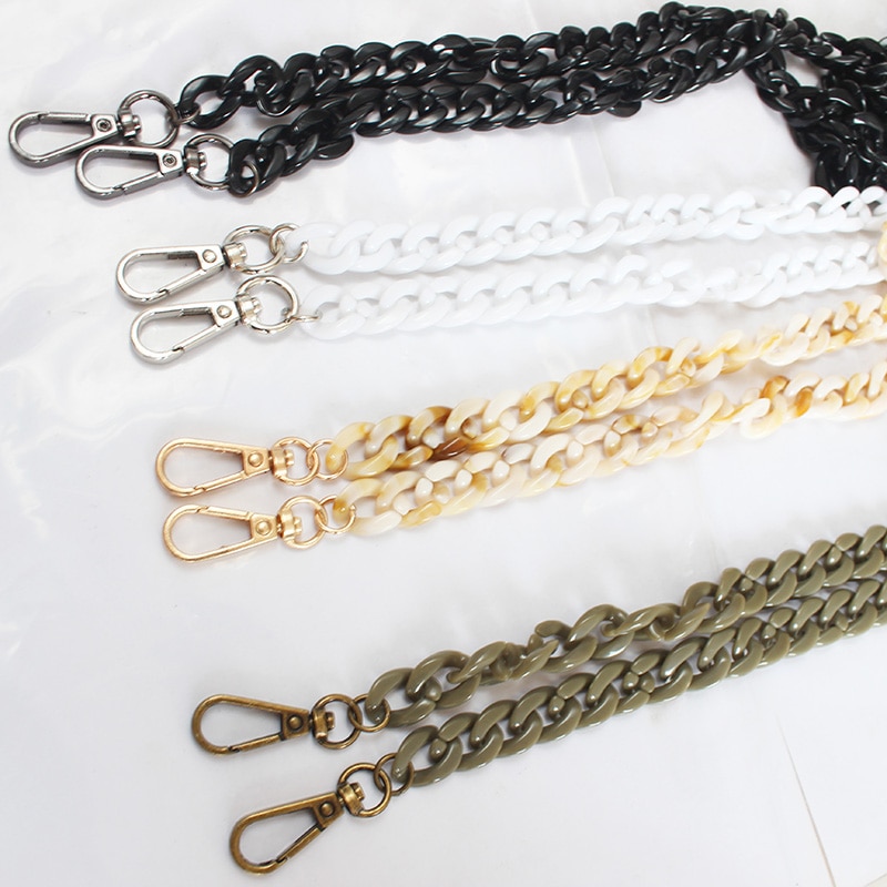 60-120cm żywica akrylowa kobiety shouder Strap Chian paski do torby na torebki plastikowa torebka torba na łańcuszku akcesoria akrylowe paski do torby