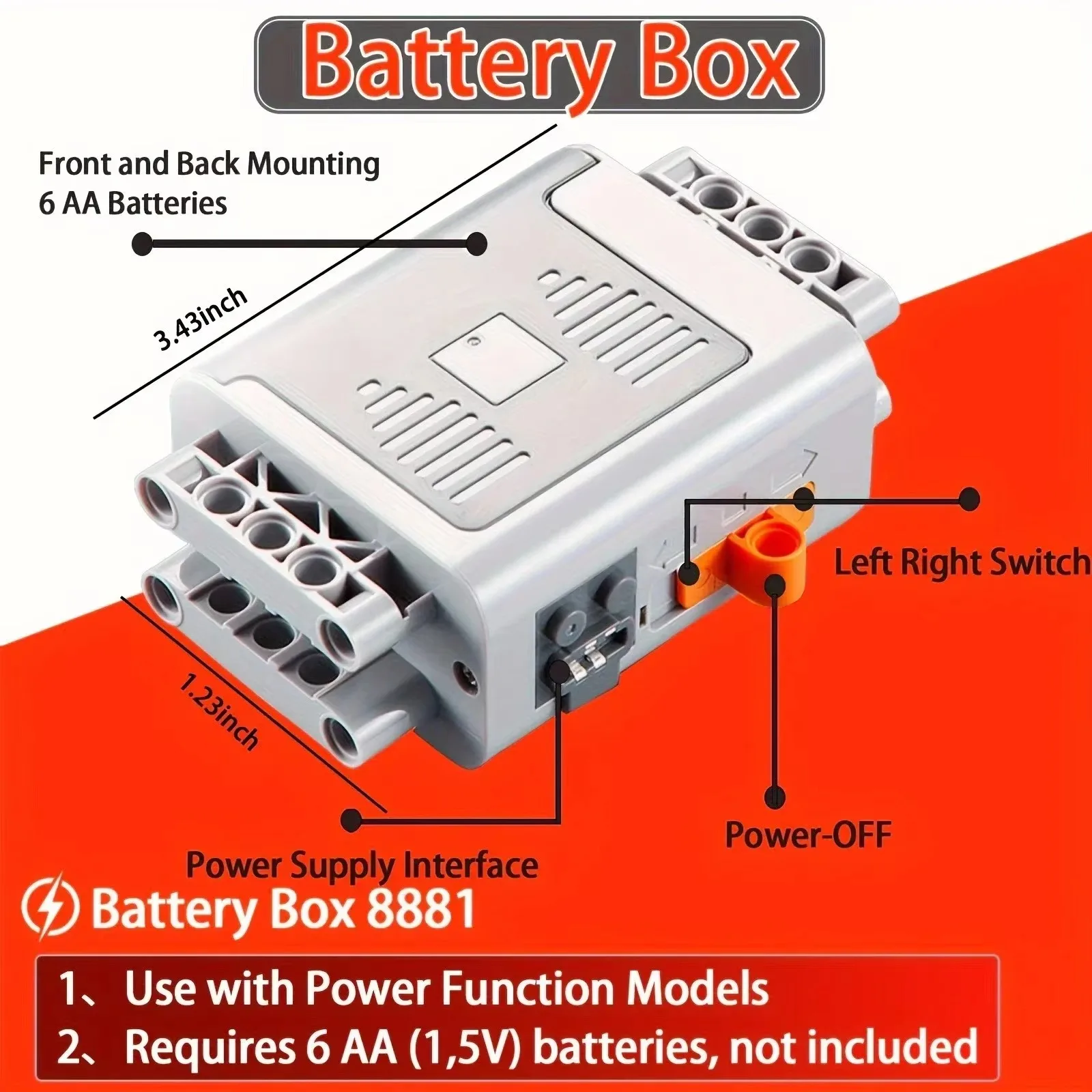 MOC Technische Teile Energie Funktionen Servomotor Fernbedienung Batteriekasten SwitchLight einstellen IR Geschwindigkeit Fernbedienung Empfänger Spielzeug