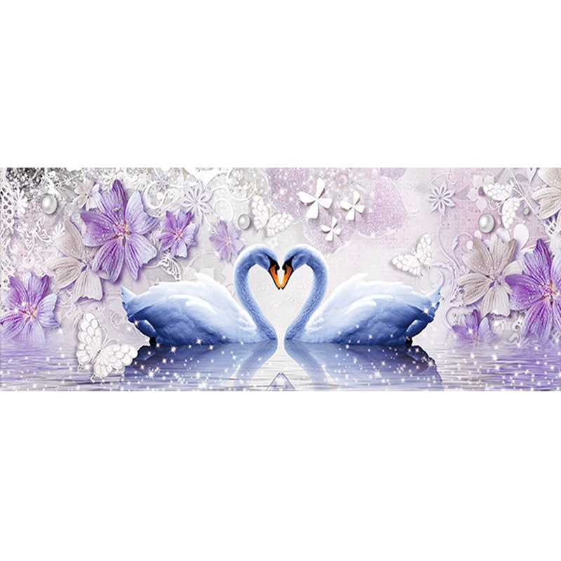 DIY Diamond 5D Eternal Love Diamond Painting Swan Round Diamond Mosaic Home Decor Diamonds Embroidery wedding