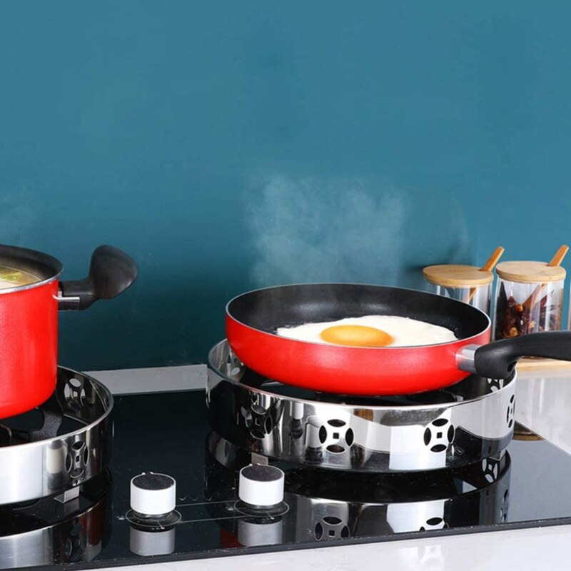 2Pcs Wok Attachment Braziers Fire Basket Gas Hobs Ring Support Attachment Ring Gas Stove Wok Ring Pot Stand Pan Holder