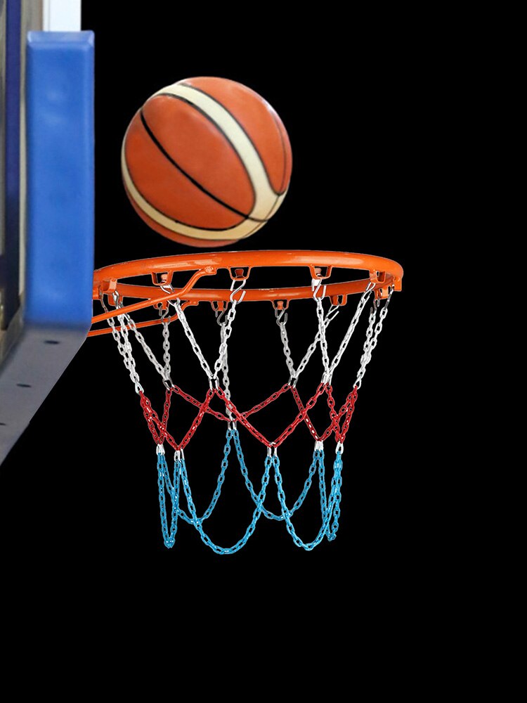 Basketbal Netto Vervanging Heavy Duty Rvs Basketbal Netten Met 12 Haken Voor Meest Standaard Hoops Inclusief Wondeful
