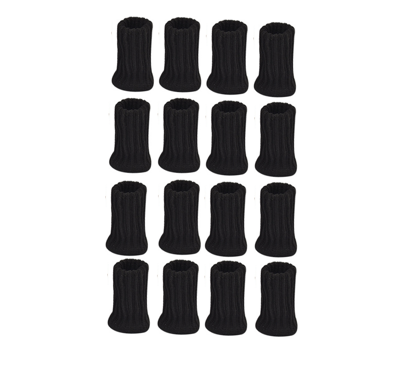 Botines antideslizantes de doble capa para mesa y silla, botines de punto con costuras gruesas, fondo redondo, protección de piernas, taburete de Silla, 8/16 piezas: Madera