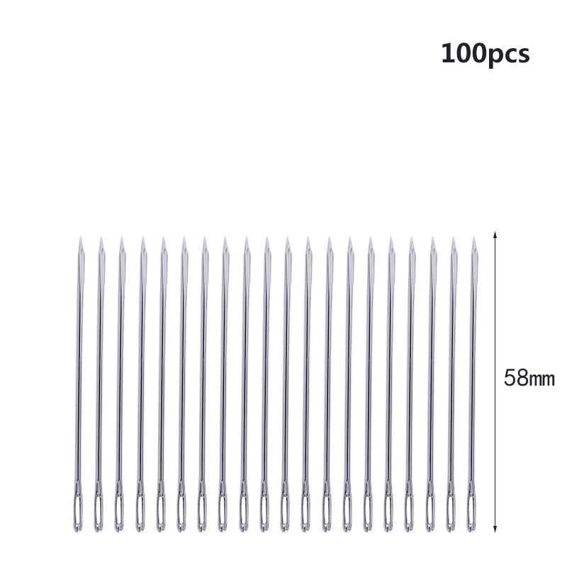 100PCS Leather Needles Sharp Stitching Sewing Stitch Hand Sewing Needle Supplies Stitching Leathercraft DIY Fur Needles
