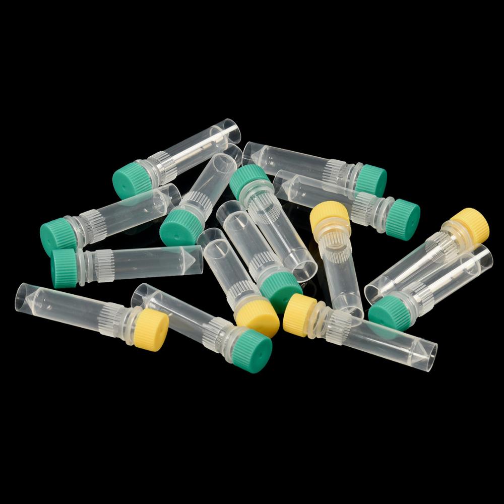 100 Pieces , 1.5ml Cryopreservation Tube Laboratory Freezing Tubes Centrifuge Tube For Lab Analysis With Colorful Screw Cap