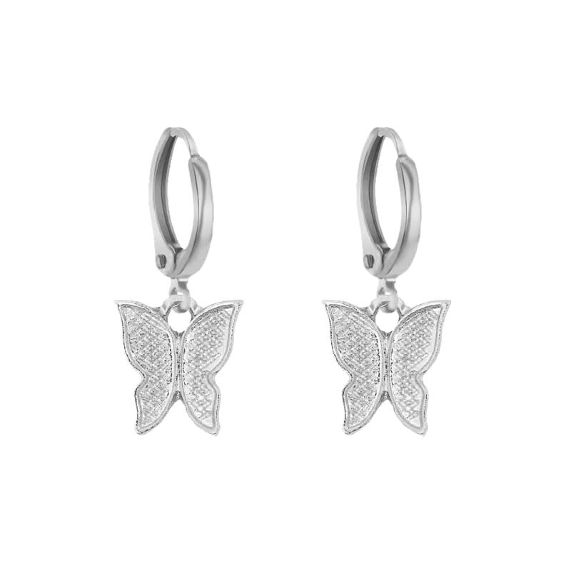 5 Butterfly Rhinestone Choker Necklace For Women Gold Silver Color Tennis Chain Necklace Jewelry Party: 145702SL