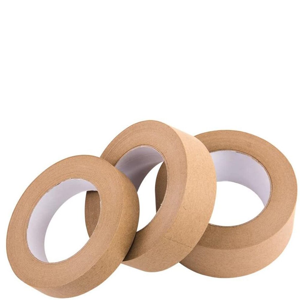 Ultra Durable Water-Activated Tape for Secure Packing. 30 meters long Brown Kraft Gum Tape