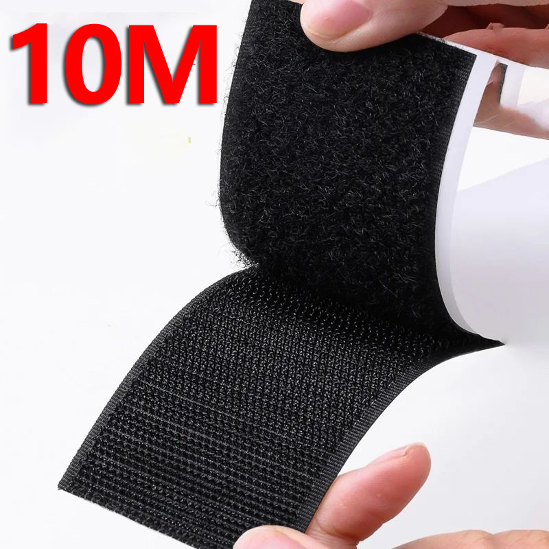 5M Reusable Self-adhesive Hook and Loop Fastener Tape Magic Nylon Sticker Strips with Glue for DIY Craft Accessories Black White: 25mm / Antique Brass
