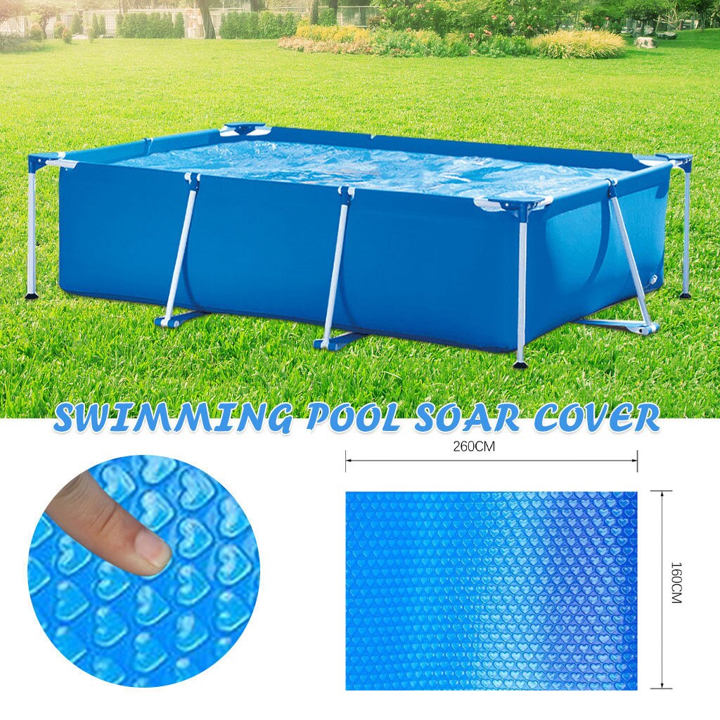 260*160Cm Cover Doek Mat Cover Frame Zwembad Voor Tuin Zwembad Cover Regendicht Dust Cover Blauw Zwemmen zwembad Cover # G30