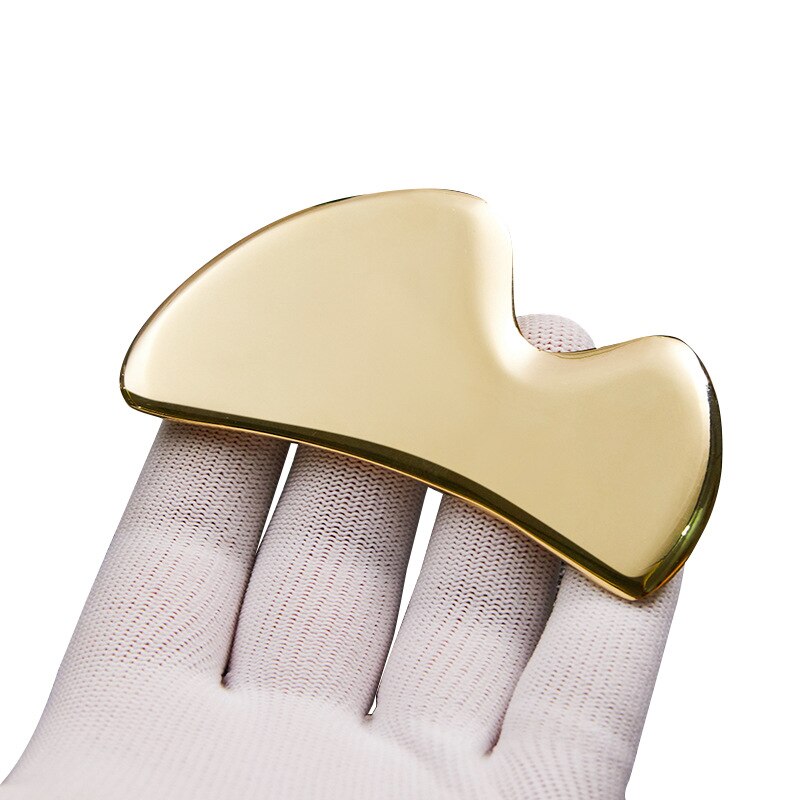 Pure Brass Copper Guasha Board Scraper Neck Body Meridian Scrapping Muscle Relaxing Acupuncture Stimulation Physical Therapy