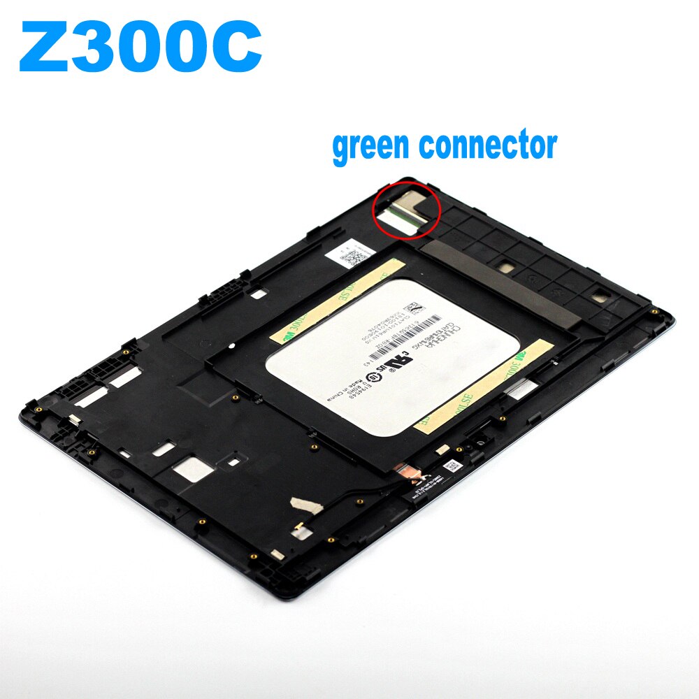 Lcd til asus zenpad 10 z300 z300c z300cl p023 grønne stik  z300 cnl  p01t z300m p00c lcd display touch screen digitaliseringsramme