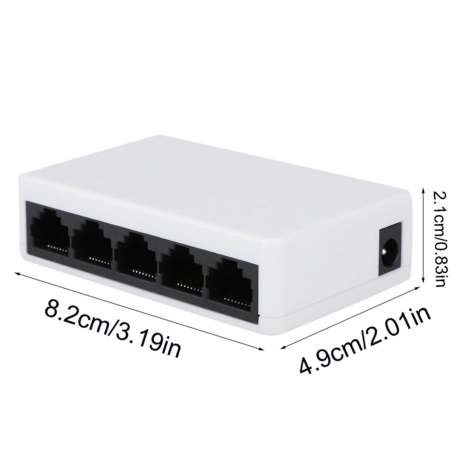 Netwerk Switch Mini Network Switch 10/100Mbps Fast Ethernet 5-Poort Met Em Power Adapter Ondersteunt Auto-Mdi/Mdix