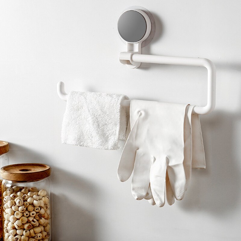 Toallero de cocina perforado estante para almacenaje de cocina soporte de papel colgador lateral pegatinas Seemless toallero perchas de pared rollo St