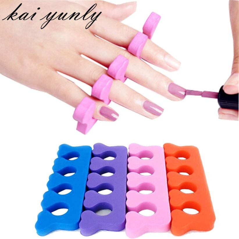 100 pcs Soft Finger Toe Separator Tool Nail Art Pedicure Manicure voor Nail Art # F