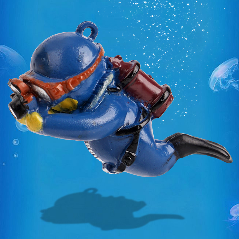 Fish Tank Decorations Mini Cartoon Ornaments Floating Diver Aquarium Ornaments Small Floating Ball Aquarium Accessories