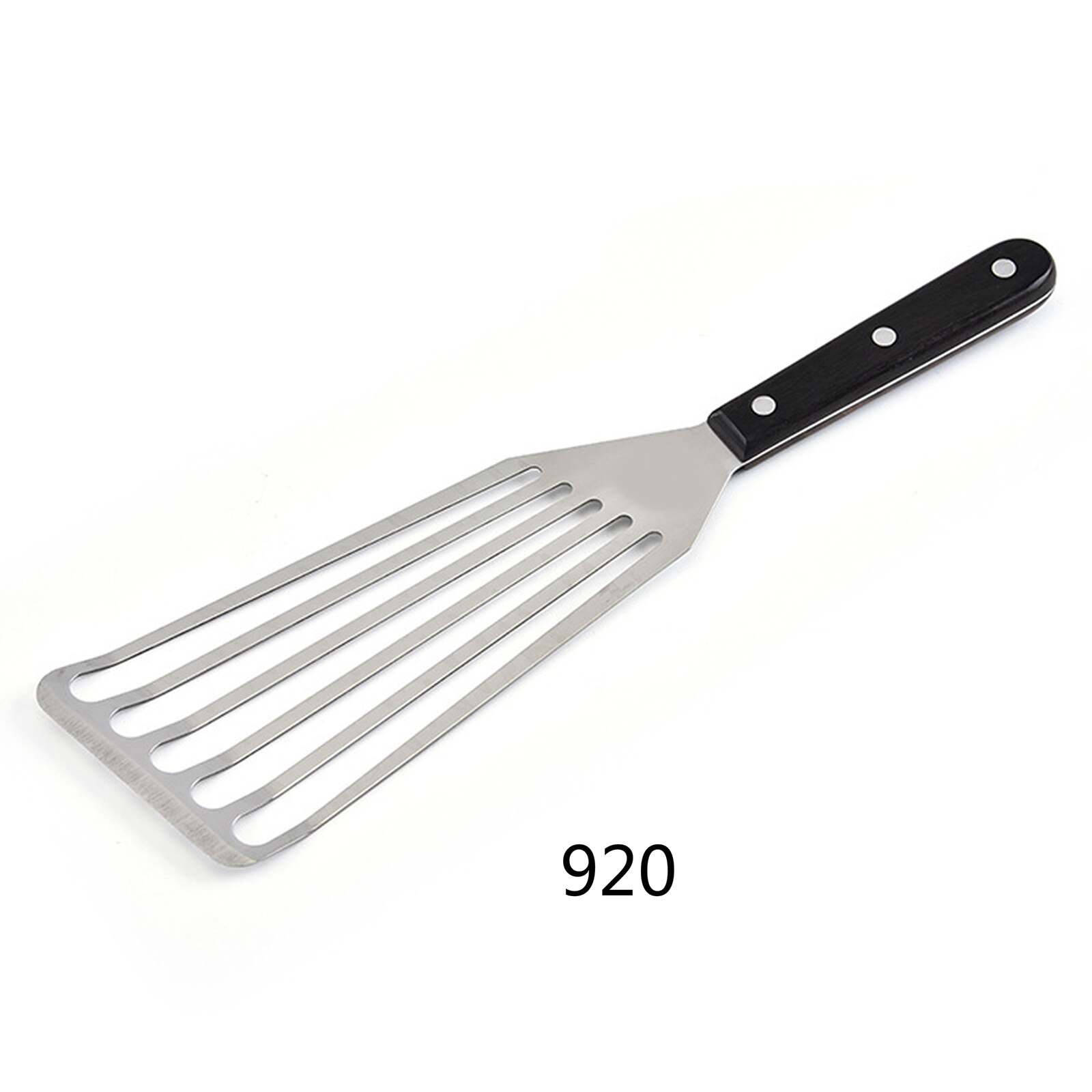 Espátula ranurada para pescado, espátula para pescado, cocina, freír, mango de madera de acero inoxidable para carne, herramienta de barbacoa, espátula multiusos para carne, 2 uds.: 920