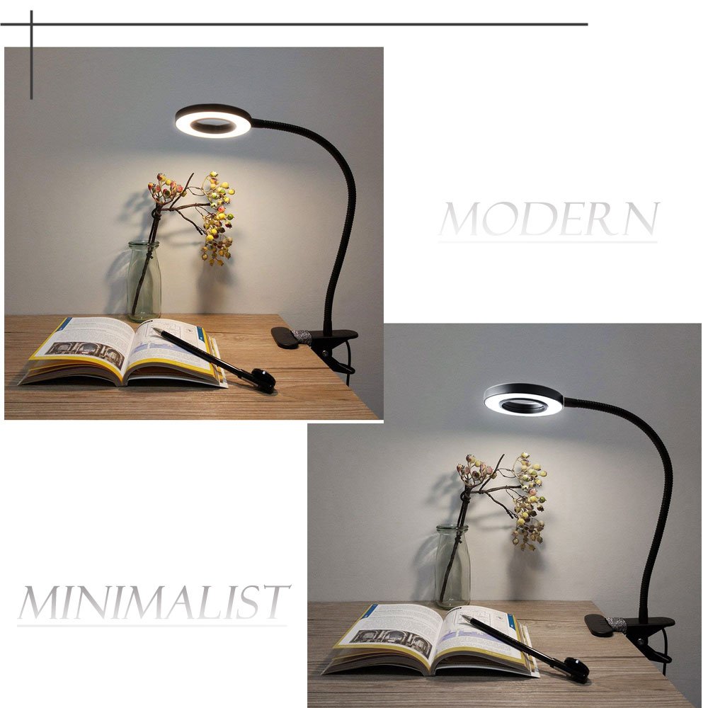 Dimbare USB LED Bureaulamp met Klem Leeslamp Eye-Care Tafellamp LED Bedlampje Baby Oudere Kinderen nachtlampje Clip